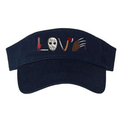 I Love Horror Movies Scary Movie Valucap Bio-Washed Visor