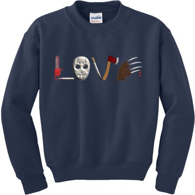 I Love Horror Movies Scary Movie Kids Sweatshirt