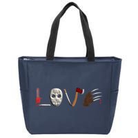 I Love Horror Movies Scary Movie Zip Tote Bag