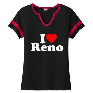 I Love Heart Reno Nevada Nv Ladies Halftime Notch Neck Tee