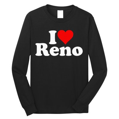 I Love Heart Reno Nevada Nv Long Sleeve Shirt