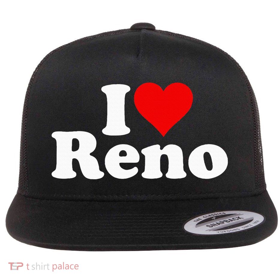 I Love Heart Reno Nevada Nv Flatbill Hat