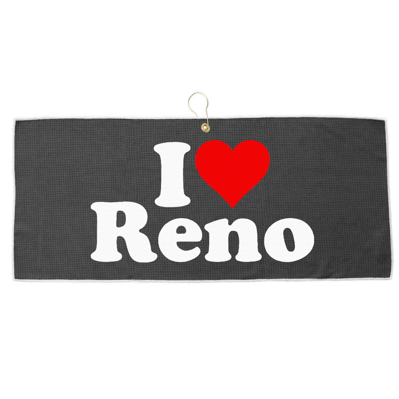 I Love Heart Reno Nevada Nv Large Microfiber Waffle Golf Towel