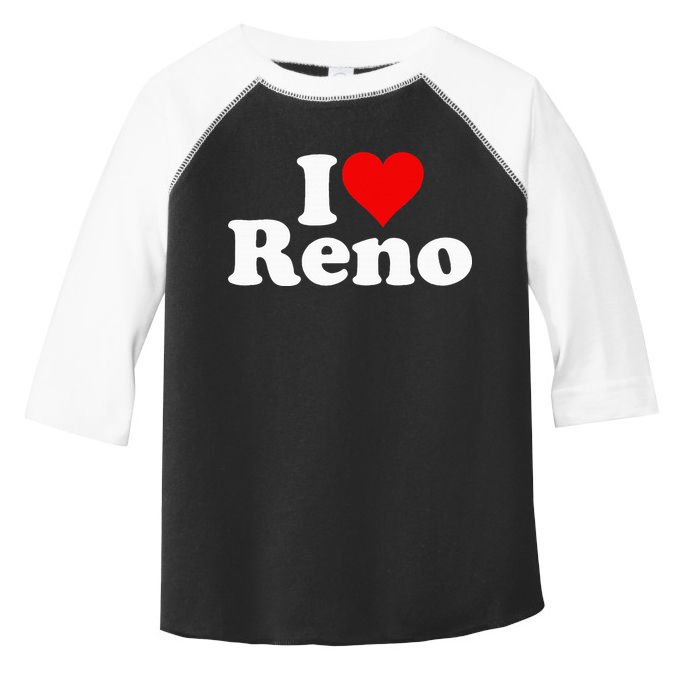 I Love Heart Reno Nevada Nv Toddler Fine Jersey T-Shirt