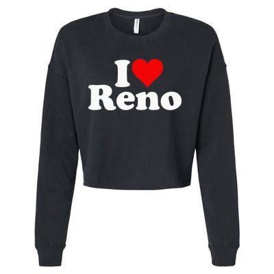 I Love Heart Reno Nevada Nv Cropped Pullover Crew