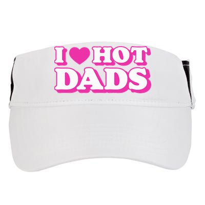 I Love Hot Dads Funny Heart Bimbo Aesthetic Y2K Pink Adult Drive Performance Visor