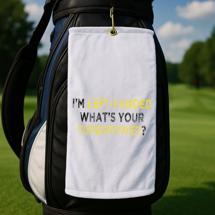 I’M Left Handed Whats Your Superpower Golf Towel