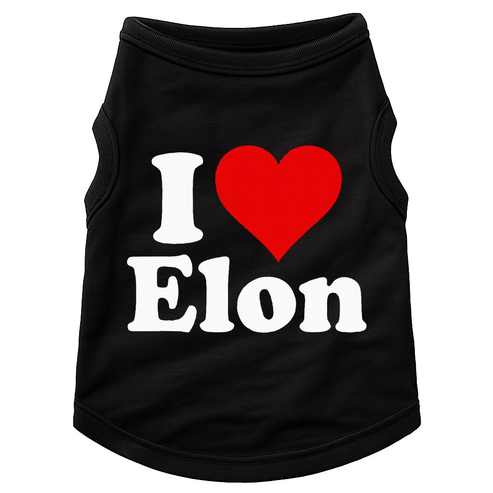 I Love Heart Elon North Carolina Doggie Tank