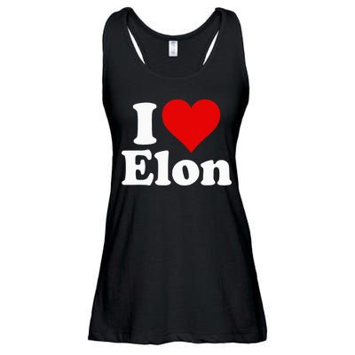 I Love Heart Elon North Carolina Ladies Essential Flowy Tank