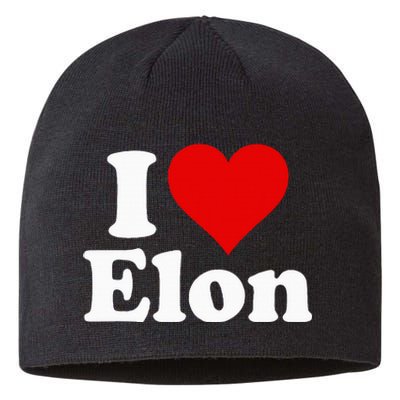 I Love Heart Elon North Carolina Sustainable Beanie