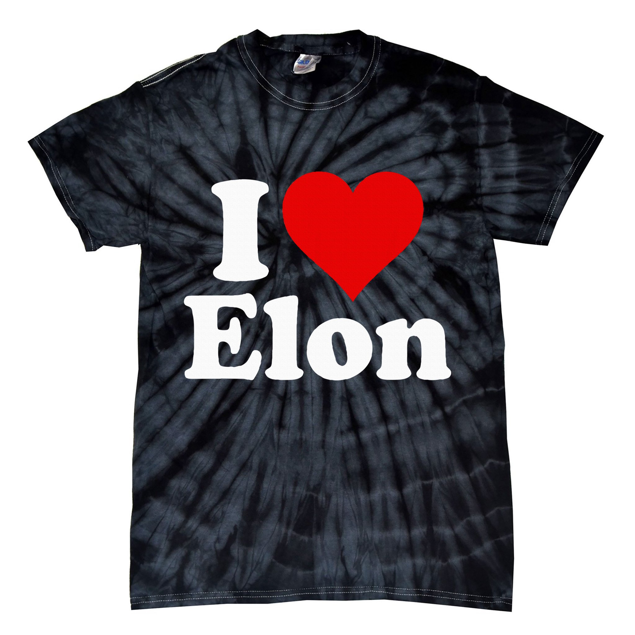 I Love Heart Elon North Carolina Tie-Dye T-Shirt