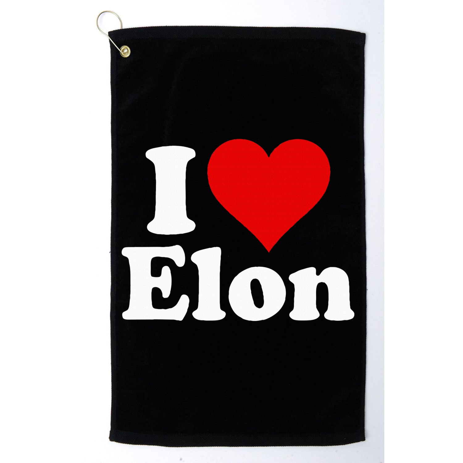 I Love Heart Elon North Carolina Golf Towel