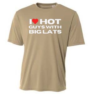 I Love Hot Guys With Big Lats Funny Mom Wife Girlfriend Cooling Performance Crew T-Shirt