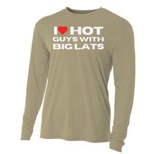 I Love Hot Guys With Big Lats Funny Mom Wife Girlfriend Cooling Performance Long Sleeve Crew