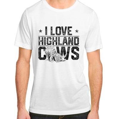 I Love Highland Cows Scottish Highland Cattle Cow Lover Adult ChromaSoft Performance T-Shirt