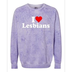 I Love Heart Lesbians Colorblast Crewneck Sweatshirt