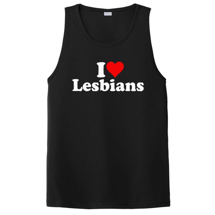 I Love Heart Lesbians PosiCharge Competitor Tank