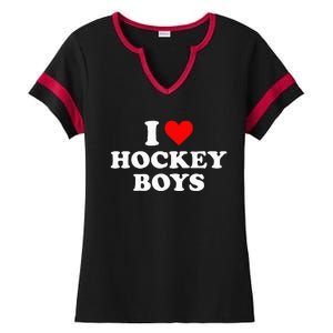 I Love Hockey B.O.Y.S Ladies Halftime Notch Neck Tee