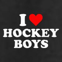 I Love Hockey B.O.Y.S 7 Panel Mesh Trucker Snapback Hat