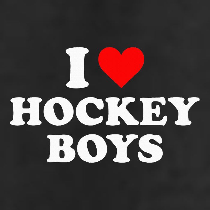 I Love Hockey B.O.Y.S 7 Panel Mesh Trucker Snapback Hat