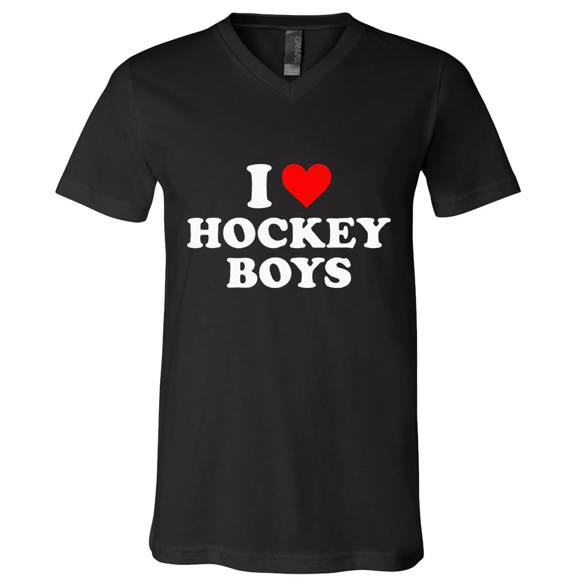 I Love Hockey B.O.Y.S V-Neck T-Shirt
