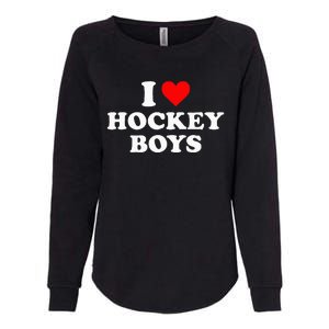 I Love Hockey B.O.Y.S Womens California Wash Sweatshirt