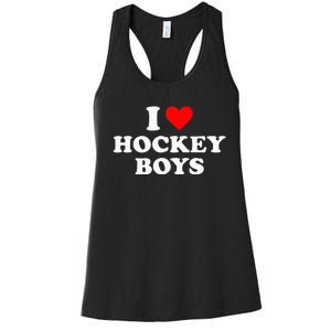 I Love Hockey B.O.Y.S Women's Racerback Tank