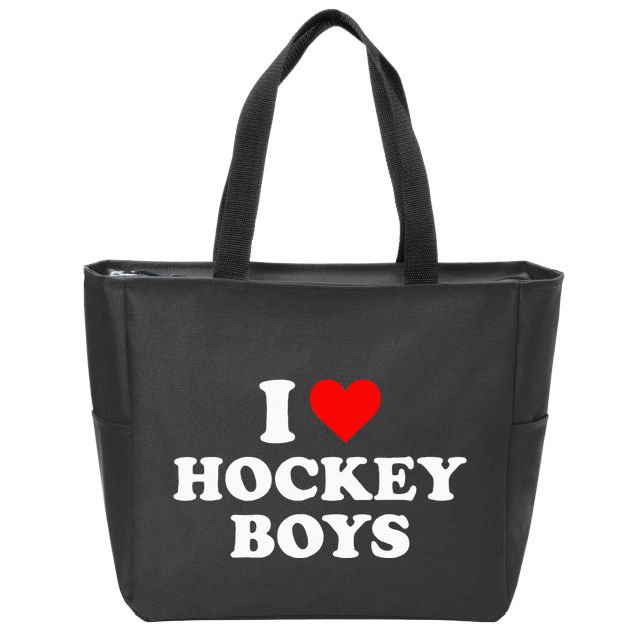I Love Hockey B.O.Y.S Zip Tote Bag