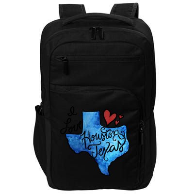 I Love Houston Texas Proud Texan Houstonian Gift Impact Tech Backpack