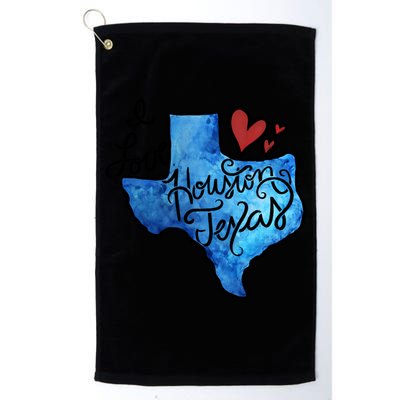 I Love Houston Texas Proud Texan Houstonian Gift Golf Towel