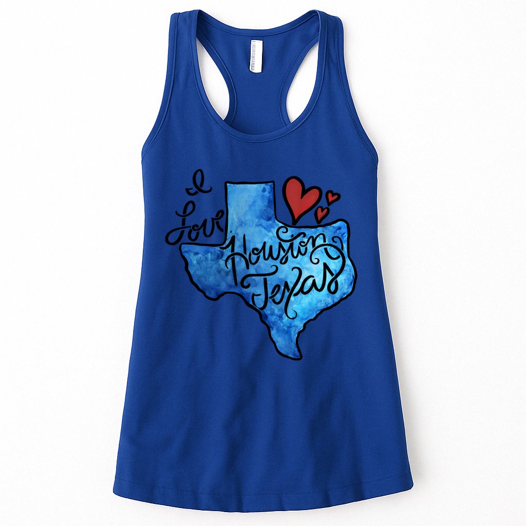I Love Houston Texas Proud Texan Houstonian Gift Womens Tank Top