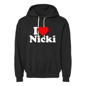 I Love Heart Nicki Garment-Dyed Fleece Hoodie