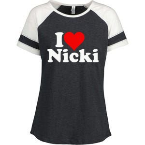 I Love Heart Nicki Enza Ladies Jersey Colorblock Tee