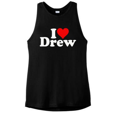 I Love Heart Drew Ladies PosiCharge Tri-Blend Wicking Tank