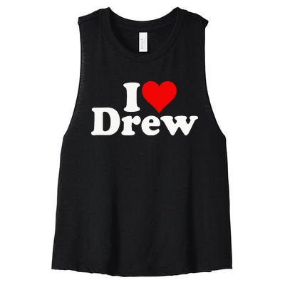 I Love Heart Drew Women's Racerback Cropped Tank