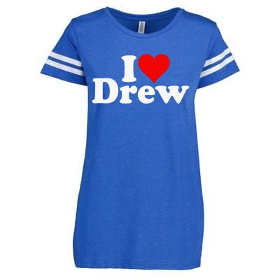 I Love Heart Drew Enza Ladies Jersey Football T-Shirt