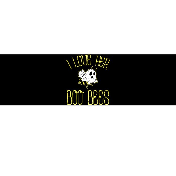 I Love Her Boo Bees Couples Halloween Bumper Sticker