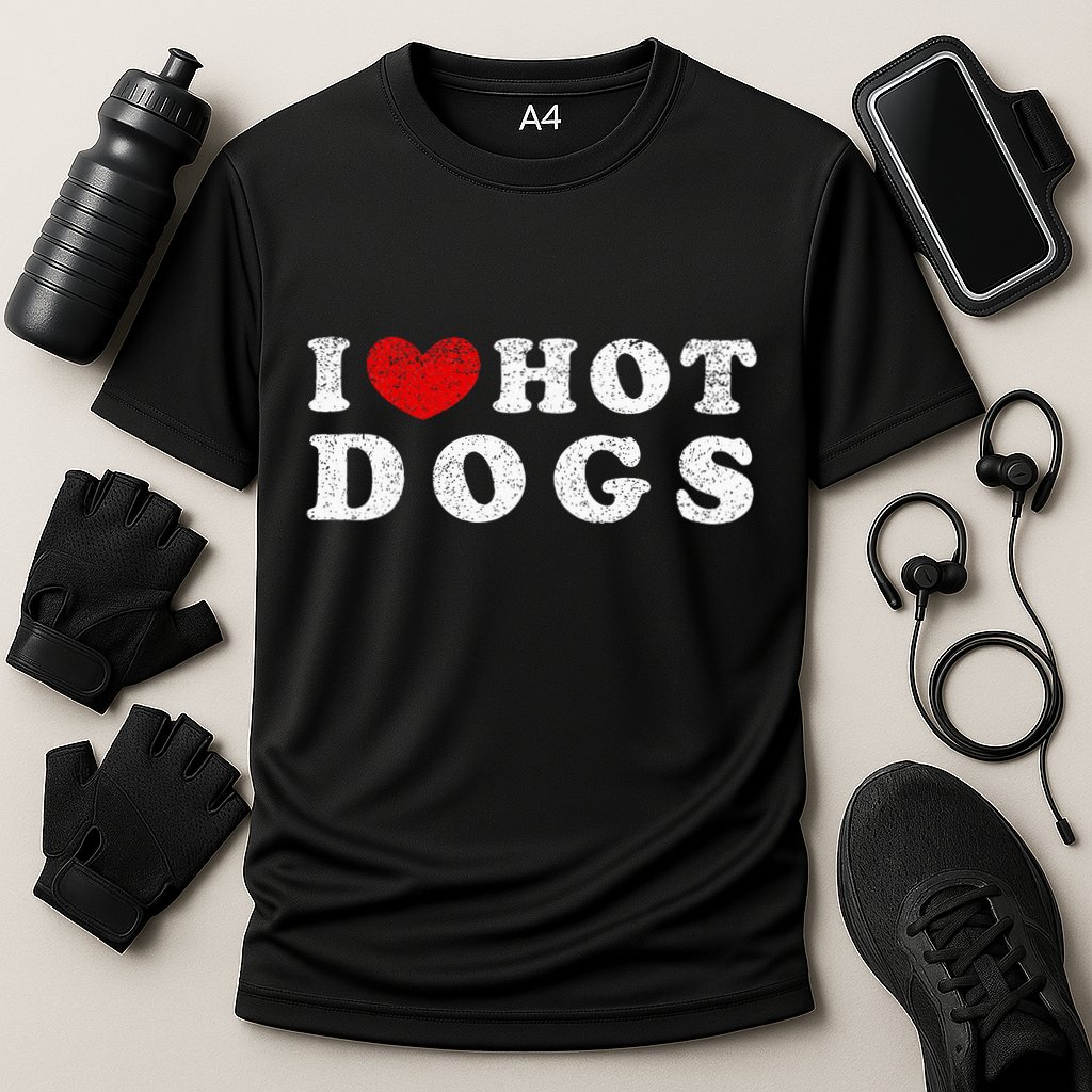 I Love Hot Dogs I Heart Hot Dogs Cooling Performance Crew T-Shirt