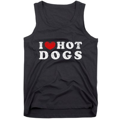 I Love Hot Dogs I Heart Hot Dogs Tank Top