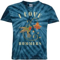 I Love Hummers Awesome Hummingbird Lover Kids Tie-Dye T-Shirt