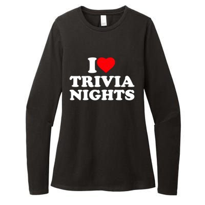 I Love Heart Trivia Nights Lover Pub Quiz Game Womens CVC Long Sleeve Shirt