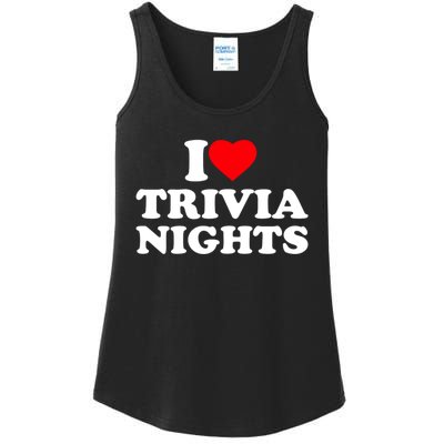 I Love Heart Trivia Nights Lover Pub Quiz Game Ladies Essential Tank