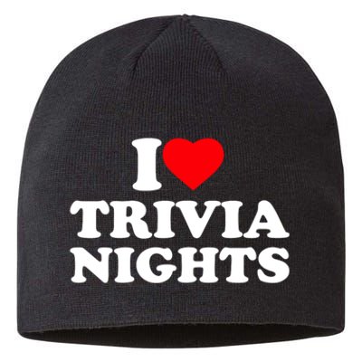 I Love Heart Trivia Nights Lover Pub Quiz Game Sustainable Beanie