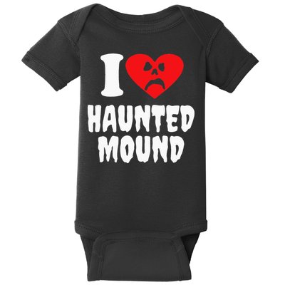 I Love Haunted Mound Baby Bodysuit