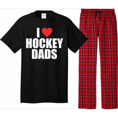 I Love Hockey Dads Humorous Hockey Lover Wife Friend Gift Pajama Set