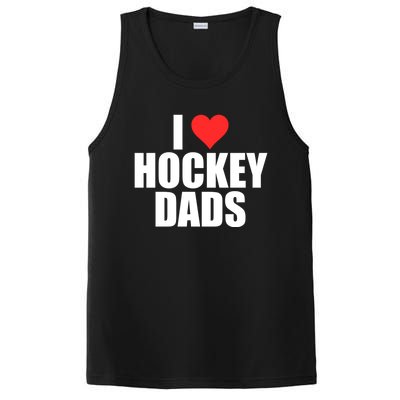 I Love Hockey Dads Humorous Hockey Lover Wife Friend Gift PosiCharge Competitor Tank