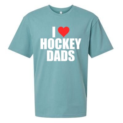 I Love Hockey Dads Humorous Hockey Lover Wife Friend Gift Sueded Cloud Jersey T-Shirt