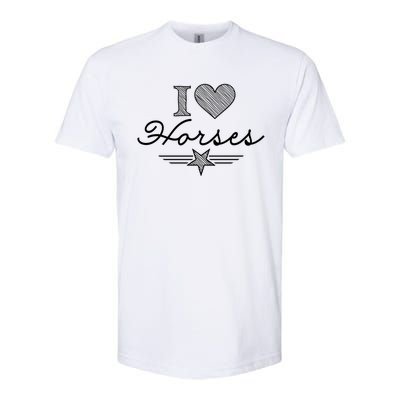 I Love Horses Gift Softstyle® CVC T-Shirt