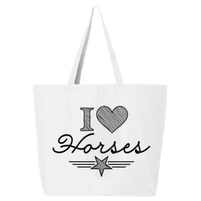 I Love Horses Gift 25L Jumbo Tote