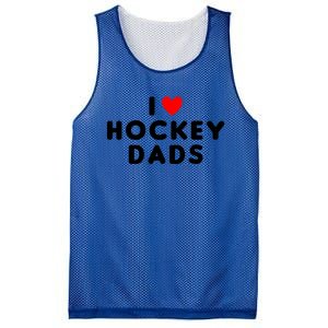 I Love Hockey Dads Funny Red Heart Gift Mesh Reversible Basketball Jersey Tank